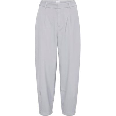 KAFFE Byxor för dam beskurna längd avsmalnande ben High-waisted vanlig midja, Grå melange, 34 KAFFE Byxor för dam beskurna längd avsmalnande ben High-waisted vanlig midja, Grå melange, 34
