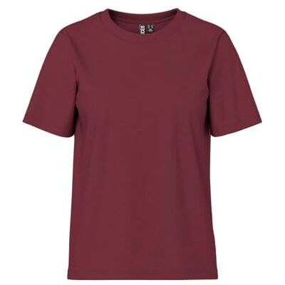 PIECES Dam Pcria Ss Solid Tee Noos Bc T-shirt, tawny port, XS PIECES Dam Pcria Ss Solid Tee Noos Bc T-shirt, tawny port, XS