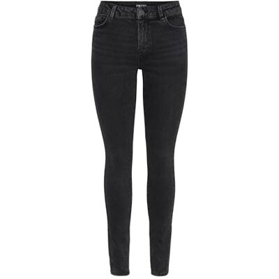 PIECES Skinny-fit-jeans för kvinnor, Mörkgrå denim, 30 SE/XL PIECES Skinny-fit-jeans för kvinnor, Mörkgrå denim, 30 SE/XL