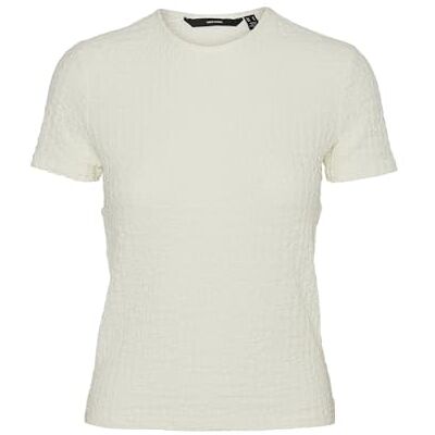 VERO MODA dam Vmelene Short Ss Top JRS T-shirt, Snövit, L VERO MODA dam Vmelene Short Ss Top JRS T-shirt, Snövit, L