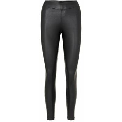 PIECES Dam PCNEW Shiny HW NOOS leggings, svart, XS/S PIECES Dam PCNEW Shiny HW NOOS leggings, svart, XS/S