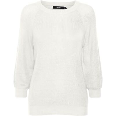 VERO MODA Vmnewlex Sun 3/4 Blouse Ga Rep, Snövit, XS VERO MODA Vmnewlex Sun 3/4 Blouse Ga Rep, Snövit, XS