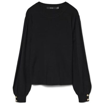 VERO MODA Vmhollykaris Ls O-hals tröja Boo, svart, XS VERO MODA Vmhollykaris Ls O-hals tröja Boo, svart, XS
