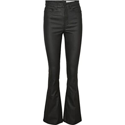 NOISY MAY Dam Nmsallie Hw Flare Belagda byxor Noos jeans, Svart, M NOISY MAY Dam Nmsallie Hw Flare Belagda byxor Noos jeans, Svart, M