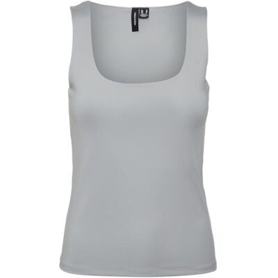 VERO MODA Million Square ärmlös T-shirt L, GRÅ, L VERO MODA Million Square ärmlös T-shirt L, GRÅ, L