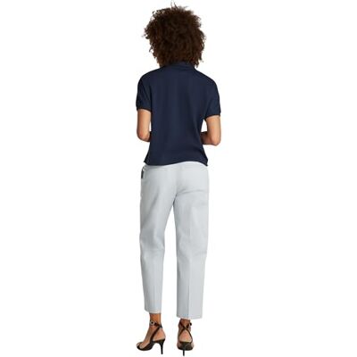 Tommy Hilfiger Dam LYOCELL OPEN-NK AVSLAGAD POLO SS WW0WW44512, blå, M, Blå (mörk natt marinblå), M Tommy Hilfiger Dam LYOCELL OPEN-NK AVSLAGAD POLO SS WW0WW44512, blå, M, Blå (mörk natt marinblå), M