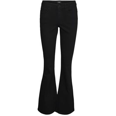 VERO MODA dam Jeans Axel: Mr Skn Flared J Vi1174 Ga Noos, svart, XS / 30L VERO MODA dam Jeans Axel: Mr Skn Flared J Vi1174 Ga Noos, svart, XS / 30L