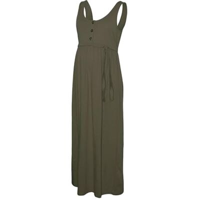 MAMA.LICIOUS Mlevi Lia Sl JRS Ankle Dress 2F Noos, Kalamata, XXL MAMA.LICIOUS Mlevi Lia Sl JRS Ankle Dress 2F Noos, Kalamata, XXL