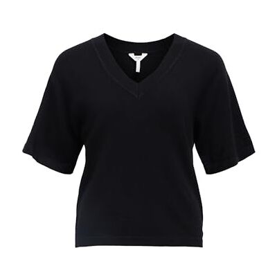 Object Objthess 2/4 Lo V-hals stickad topp Noos, svart, XL Object Objthess 2/4 Lo V-hals stickad topp Noos, svart, XL