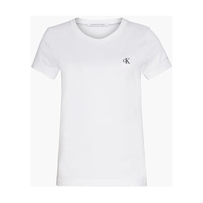 Calvin Klein kvinnors S/S stickade toppar, Vit (ljusvit), S Calvin Klein kvinnors S/S stickade toppar, Vit (ljusvit), S