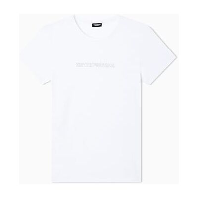 Giorgio Armani Essential bomull dam rund hals t-shirt, vit, L, normal, Vitt, L Giorgio Armani Essential bomull dam rund hals t-shirt, vit, L, normal, Vitt, L