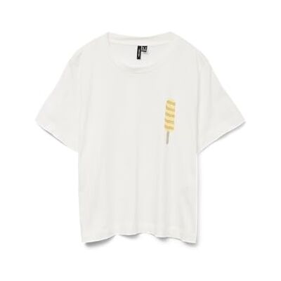 VERO MODA Vmberta Mette Ss Top Box JRS, Snövit, L VERO MODA Vmberta Mette Ss Top Box JRS, Snövit, L