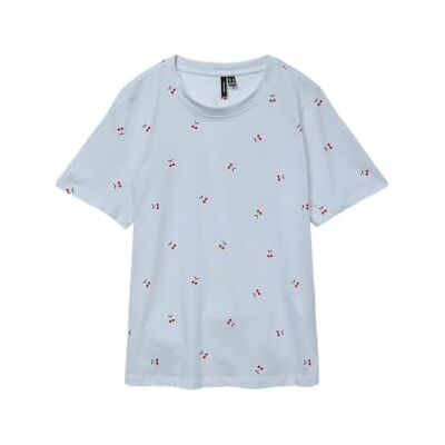 VERO MODA Vmpaulina AOP Ss T-Shirt Ga JRS Noos, Kashmirblå, M VERO MODA Vmpaulina AOP Ss T-Shirt Ga JRS Noos, Kashmirblå, M