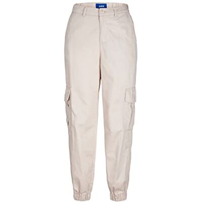 JJXX JACK & JONES Jxholly Rlx Cargo Hw byxa Noos dam cargo byxor, Moonbeam, XL / 30L JJXX JACK & JONES Jxholly Rlx Cargo Hw byxa Noos dam cargo byxor, Moonbeam, XL / 30L