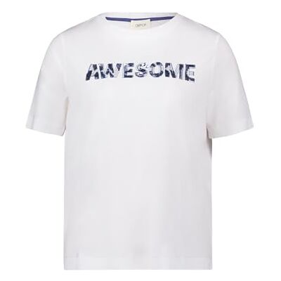 Cartoon Tecknad dam-t-shirt, Patch Cream/Blå, 40 Cartoon Tecknad dam-t-shirt, Patch Cream/Blå, 40
