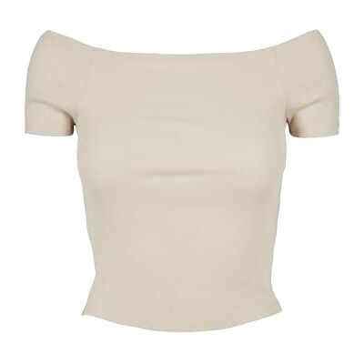 Urban Classics Dam Dam Off Shoulder Rib T-shirt, softseagrass, XL Urban Classics Dam Dam Off Shoulder Rib T-shirt, softseagrass, XL