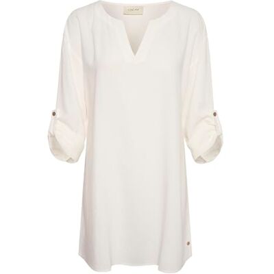 Cream Dam tunic V-notch hals långa ärmar under höftlängd casual passform klänning dam, Snövit, 36 Cream Dam tunic V-notch hals långa ärmar under höftlängd casual passform klänning dam, Snövit, 36