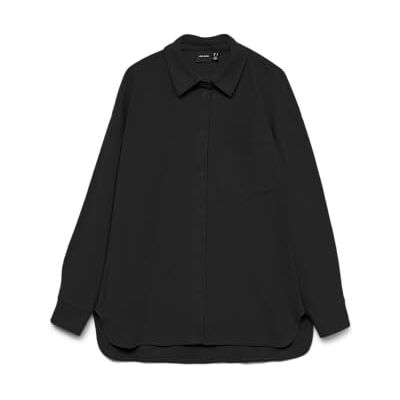 VERO MODA Vmnora Ls Corduroy Shirt LCS, svart, XS VERO MODA Vmnora Ls Corduroy Shirt LCS, svart, XS