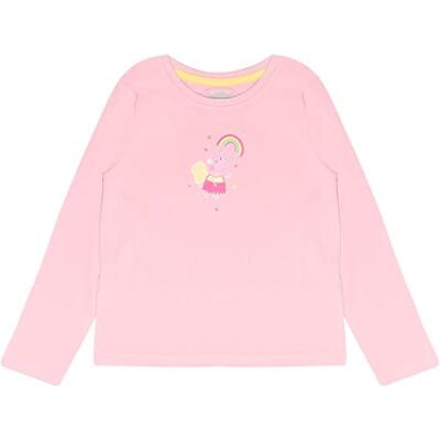Popgear Peppa Pig Rainbow Wings långärmad t-shirt, flickor, 2–8 år, rosa, officiella varor, Rosa, 6-7 År Popgear Peppa Pig Rainbow Wings långärmad t-shirt, flickor, 2–8 år, rosa, officiella varor, Rosa, 6-7 År