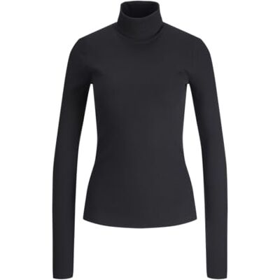 JJXX Female långärmad JXfläkt ribbad, svart, XS JJXX Female långärmad JXfläkt ribbad, svart, XS