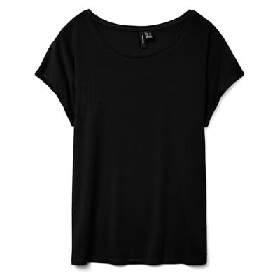 VERO MODA dam Tröja Vmava Plain Ss Top Gajrs Noos, svart, XL VERO MODA dam Tröja Vmava Plain Ss Top Gajrs Noos, svart, XL