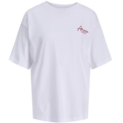 JJXX Jxvalentine Loose Ss Tee JRS, Ljus vit, L JJXX Jxvalentine Loose Ss Tee JRS, Ljus vit, L