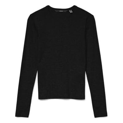 VERO MODA VMCHLOE LS Short Top JRS NOOS, svart, M VERO MODA VMCHLOE LS Short Top JRS NOOS, svart, M