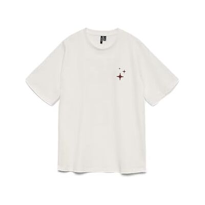 VERO MODA Vmpaula Caty Ss Top Box JRS Ga, Snövit, M VERO MODA Vmpaula Caty Ss Top Box JRS Ga, Snövit, M