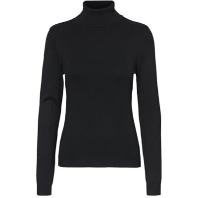 VERO MODA dam Vmglory Ls rollneck blus Ga Noos Ptt stickad tröja, svart, XXS petite VERO MODA dam Vmglory Ls rollneck blus Ga Noos Ptt stickad tröja, svart, XXS petite