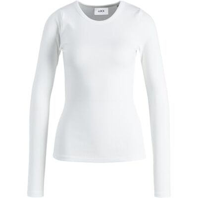 JJXX JACK&JONES Women's JXFREYA LS Rib Tee NOOS t-shirt, ljus vit, L JJXX JACK&JONES Women's JXFREYA LS Rib Tee NOOS t-shirt, ljus vit, L