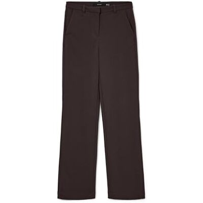 VERO MODA Damer Vmzamira Mw Straight Pant Ga Noos tygbyxor, Choklad tårta, (XS) W x 30L VERO MODA Damer Vmzamira Mw Straight Pant Ga Noos tygbyxor, Choklad tårta, (XS) W x 30L