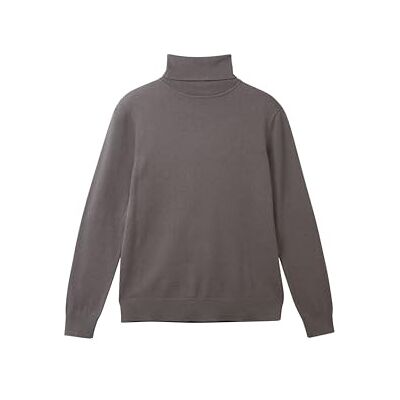 TOM TAILOR dam baströja med polokrage, 32251-mörk mineralgrå, XL TOM TAILOR dam baströja med polokrage, 32251-mörk mineralgrå, XL