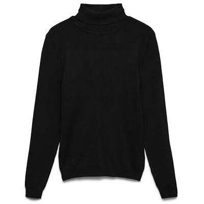 VERO MODA dam Vmglory Ls rollneck blus Noos tröja, svart, L VERO MODA dam Vmglory Ls rollneck blus Noos tröja, svart, L