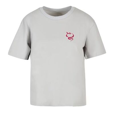 T-shirt för kvinnor, Snakes Heart Tee, avslappnad t-shirt med tryck, avslappnad passform, bomull, storlekar XS – 5XL, Lightasfal, XXL T-shirt för kvinnor, Snakes Heart Tee, avslappnad t-shirt med tryck, avslappnad passform, bomull, storlekar XS – 5XL, Lightasfal, XXL