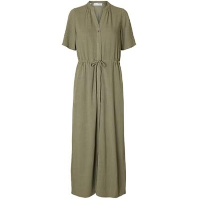SELECTED FEMME Slfviva-Damina Ss Ankle Sun Dress Noos, Vetiver, 42 SELECTED FEMME Slfviva-Damina Ss Ankle Sun Dress Noos, Vetiver, 42