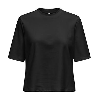 ONLY Onlrobbyn Life S/S O-Neck Top Box JRS, svart, S ONLY Onlrobbyn Life S/S O-Neck Top Box JRS, svart, S