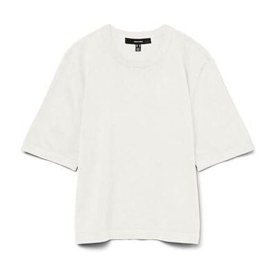 VERO MODA Stickad damtröja VMSILJE tröja, Snövit, S VERO MODA Stickad damtröja VMSILJE tröja, Snövit, S