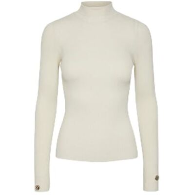 PIECES Dam Pcsees Ls Roll Neck Stickad Pa Bc Tröja, Björk, XL PIECES Dam Pcsees Ls Roll Neck Stickad Pa Bc Tröja, Björk, XL