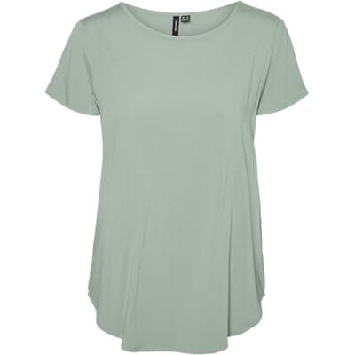 VERO MODA dam Vmbella Ss WVN Ga Noos Top, Siltgrön, M VERO MODA dam Vmbella Ss WVN Ga Noos Top, Siltgrön, M