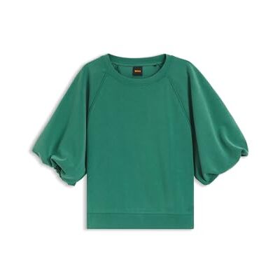Boss Sweatshirt för kvinnor, Mörkgrön 302, M Boss Sweatshirt för kvinnor, Mörkgrön 302, M
