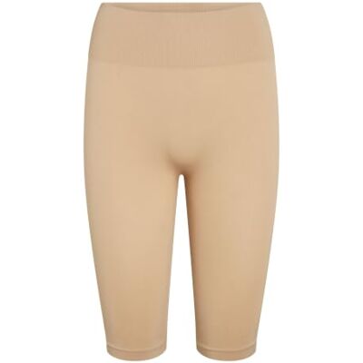 VILA Damleggings shorts - figursydd, ovan knäet, Sand VILA Damleggings shorts - figursydd, ovan knäet, Sand