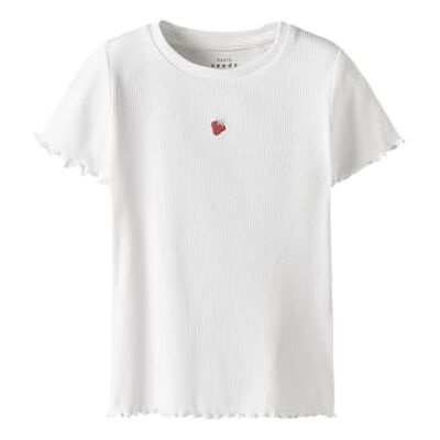 NAME IT Namn IT flicka Nmfvivemma Ss Slim Top, Ljus vit, 92 NAME IT Namn IT flicka Nmfvivemma Ss Slim Top, Ljus vit, 92
