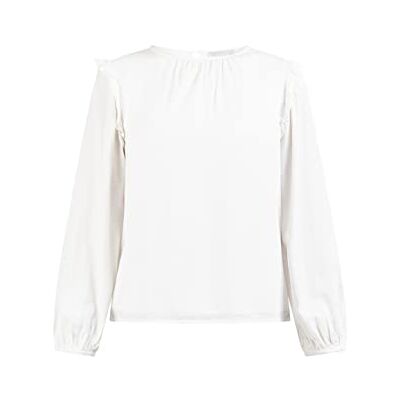 Jika Damer klassisk långärmad blus, benvit, XL Jika Damer klassisk långärmad blus, benvit, XL