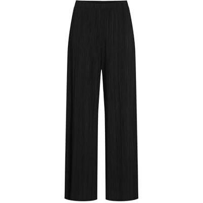 Vila dam Viplisa Hw Wide Pants-Noos byxor, Svart skönhet, XL Vila dam Viplisa Hw Wide Pants-Noos byxor, Svart skönhet, XL