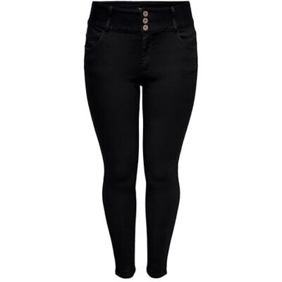 ONLY Carmakoma Caranna Hw SK Ank jeans svart dam, svart, 54W / 32L ONLY Carmakoma Caranna Hw SK Ank jeans svart dam, svart, 54W / 32L