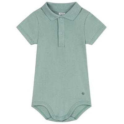 Petit Bateau Pojke kortärmad bodysuit polokrage, Färg: grön, 3 M�nader Petit Bateau Pojke kortärmad bodysuit polokrage, Färg: grön, 3 M�nader