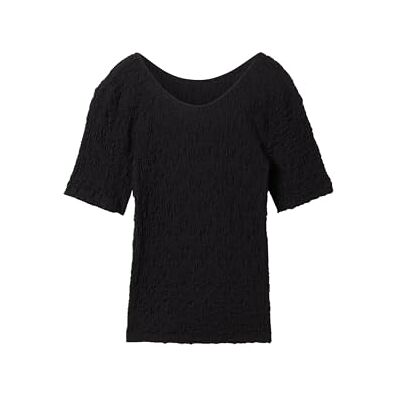 TOM TAILOR Denim T-shirt för kvinnor, 14482 – djup svart, S TOM TAILOR Denim T-shirt för kvinnor, 14482 – djup svart, S