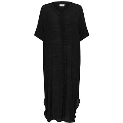 KAFFE dam Women's Maxi Dress Pockets V-neck Loose Fit Half Sleeves Round Hem Klänning KAFFE dam Women's Maxi Dress Pockets V-neck Loose Fit Half Sleeves Round Hem Klänning