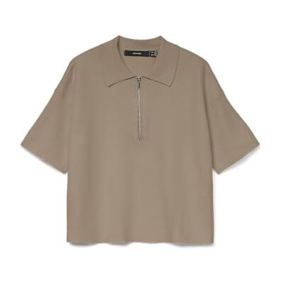 VERO MODA Vmgold 2/4 poloneck tröja, Silver Mink, XL VERO MODA Vmgold 2/4 poloneck tröja, Silver Mink, XL