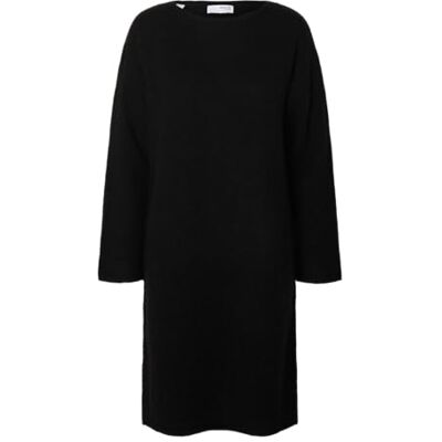SELECTED FEMME Slflulu Ls Knit New O-Neck Dress Noos, svart, M SELECTED FEMME Slflulu Ls Knit New O-Neck Dress Noos, svart, M
